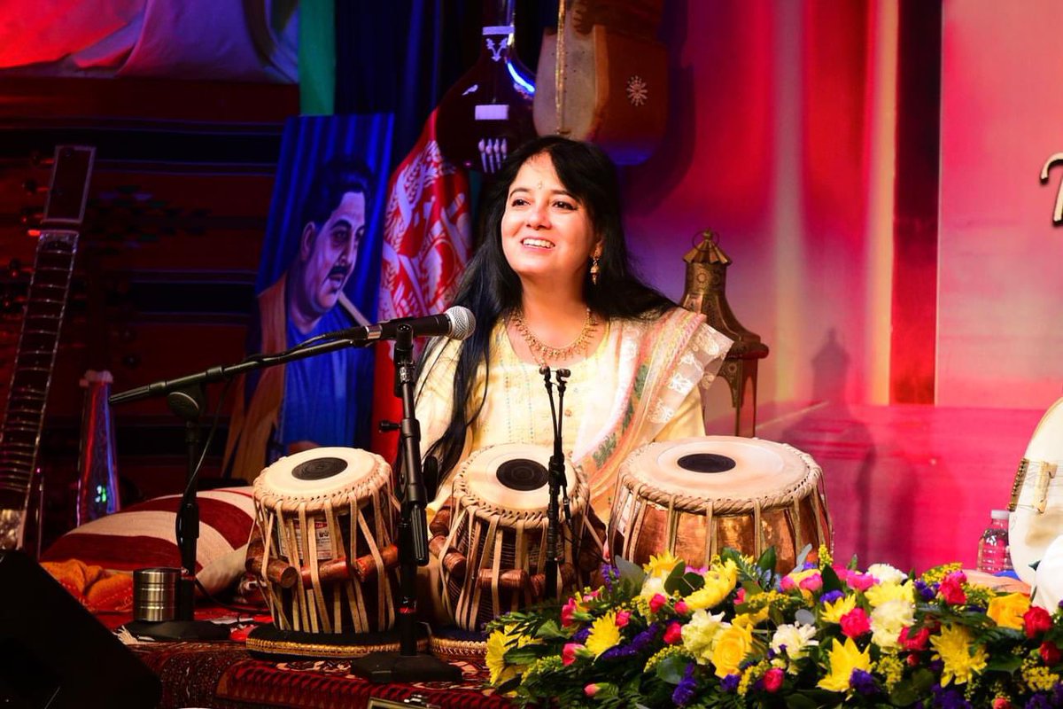 tmreventsuk's tweet photo. Throwback to an unforgettable evening of musical magic at TMR Wembley on 27 July! 🎶 We were mesmerized by the rhythmic brilliance of #AnuradhaPal, the world’s first female professional tabla player, and the melodic mastery of the #KediaBrothers on sitar and sarod.

@ace_national https://t.co/mlXskOnWwk