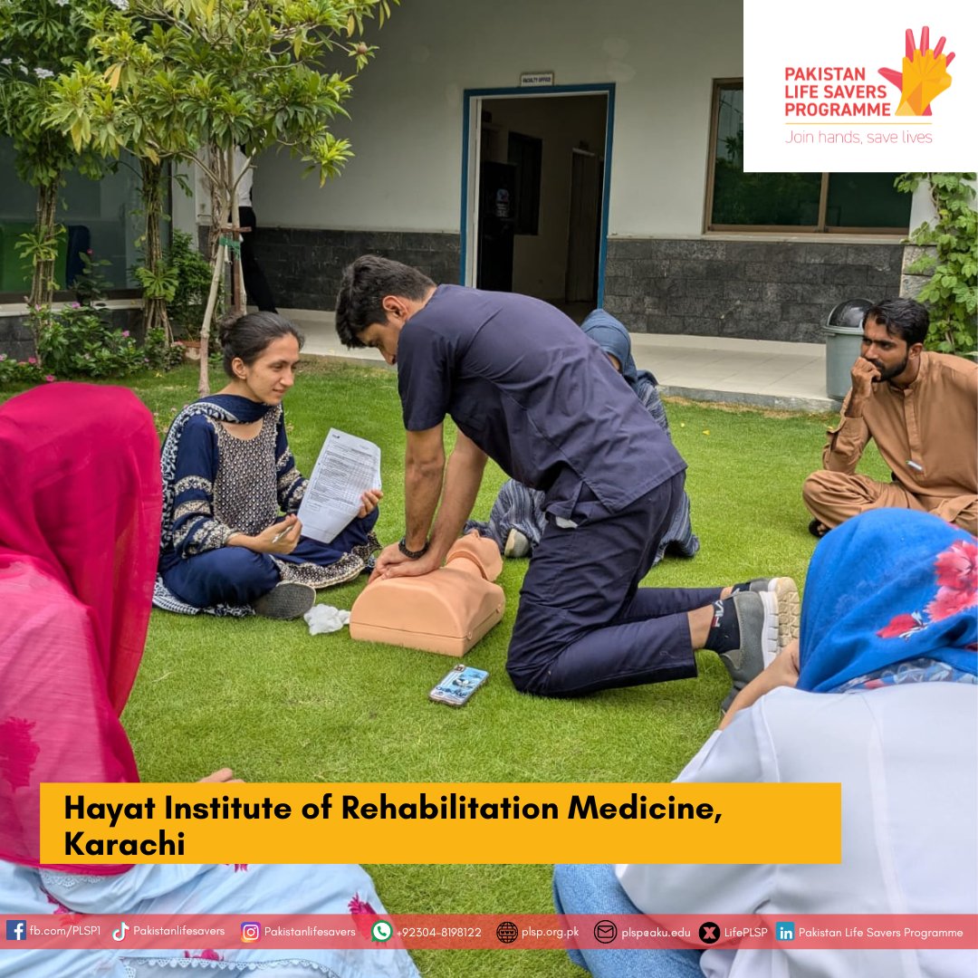 Who says CPR has to be indoors? Karachiites enjoyed the post-monsoon air while practicing #CPR in the park! 🌳45 faculty and students from Hayat Institute are now certified #PakistanLifeSavers. Fresh air, fun learning, and saving lives! 🇵🇰 @JunaidRazzakMD