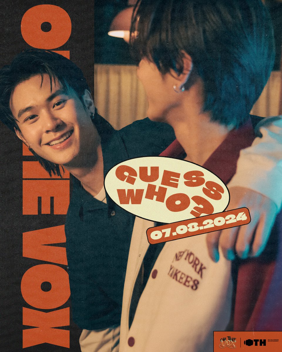 GUESS WHO⁉️ ชวนน้องชายมาถ่ายทอดความรู้สึกผ่านเสียงเพลง กับซิงเกิ้ลใหม่ที่มีกลิ่นอาย 90s

📻Rendering #ONTHEVOX07 MASTER on 07.08.2024 [8PM]
📌YouTube: OTH Entertainment 

#ONTHEVOX
#OTH_Ent 
#OnTheHorizon
#JackieJackrin