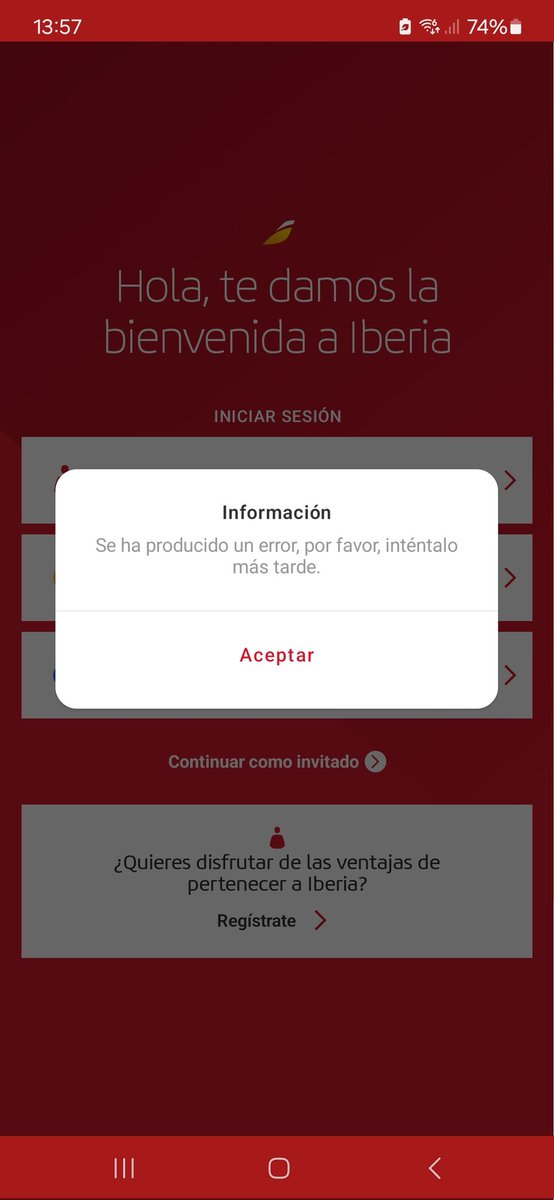 dj_aneel's tweet photo. @Iberia aver si mejoramos la app , porque es pesima, este mensaje lleva viniendome desde hace meses , no puedo entrar, no puedo añadir avios , naaadaa!! #iberia #app https://t.co/oddmZtd58V