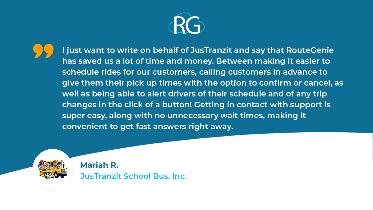 TheRouteGenie's tweet image. Explore another testimonial provided by one of our loyal RouteGenie customers!
Thank you, Mariah 👍

#NEMT #NEMTsoftware #softwareforNEMT #NEMTdispatching #RouteGenie #CustomerExperience #Software #RouteOptimization #NEMTSoftwareTestimonials #RouteGenieTestimonials