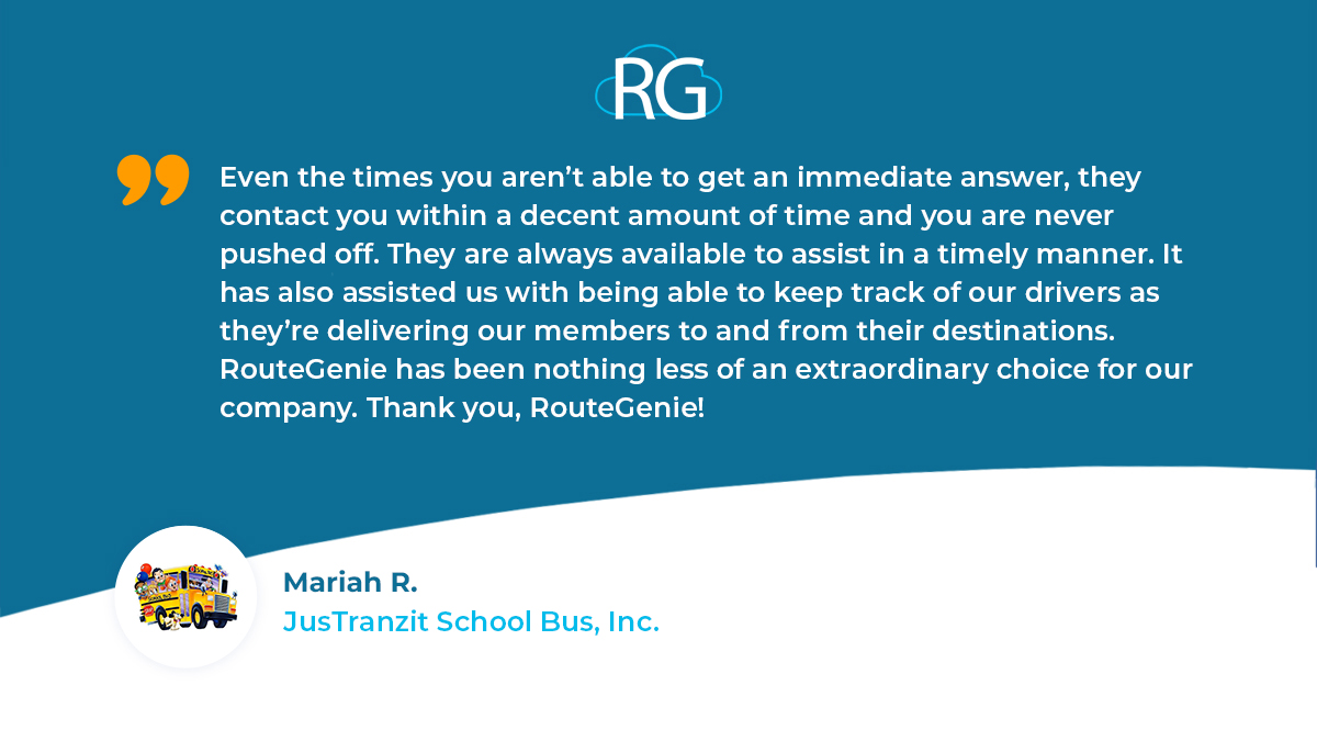 TheRouteGenie's tweet image. Explore another testimonial provided by one of our loyal RouteGenie customers!
Thank you, Mariah 👍

#NEMT #NEMTsoftware #softwareforNEMT #NEMTdispatching #RouteGenie #CustomerExperience #Software #RouteOptimization #NEMTSoftwareTestimonials #RouteGenieTestimonials