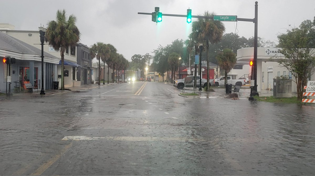 Lasalle Street at San Marco Boulevard is underwater. And some flooding is seeping onto the San Marco Boulevard. <a href="/WJCTNews/">WJCT News</a>