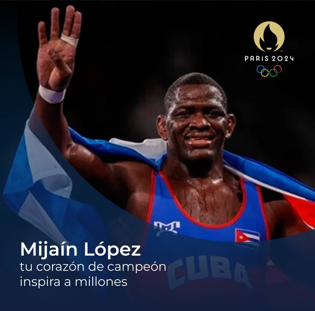 En breve a sala llena en #París2024 y junto a él desde la pantalla el pueblo de #Cuba
El segundo en salir #La5taDeMijaínVa
#SanctiSpíritusEnMarcha <a href="/DiazCanelB/">Miguel Díaz-Canel Bermúdez</a> 
<a href="/DrRobertoMOjeda/">Dr. Roberto Morales Ojeda</a> <a href="/PartidoPCC/">Partido Comunista de Cuba</a>