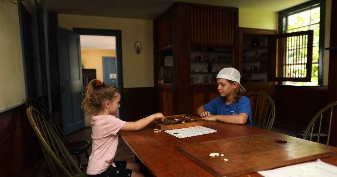 Game time! Take a rest as you walk around the museum with some games and healthy competition in the Bump Tavern.