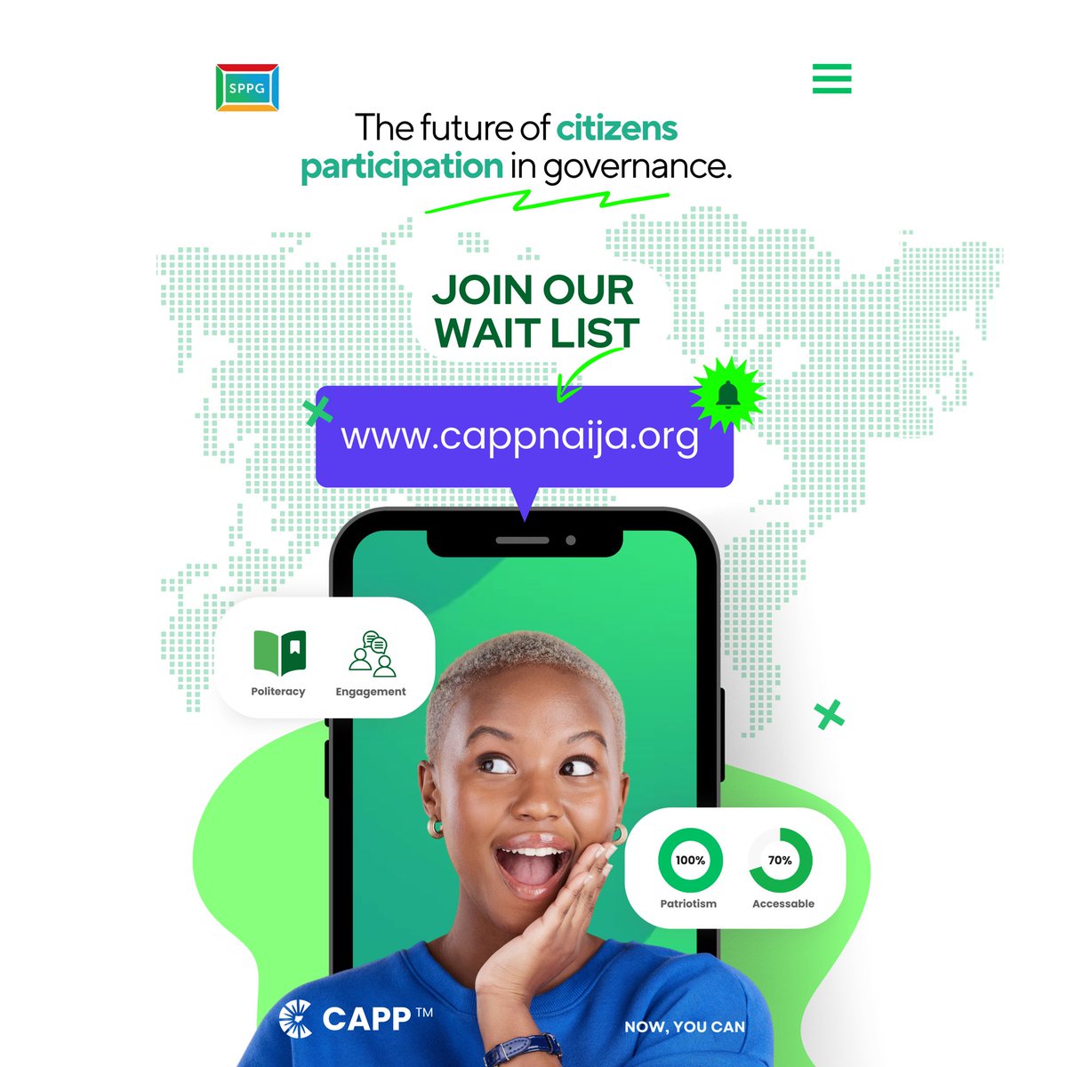 Our Official Website for CAPP is LIVE! Link in bio 👆🏾Check out our website to learn more about what CAPP can do! A project <a href="/thesppg/">The School of Politics, Policy and Governance</a> 

Join our wait list via the link on cappnaija.org and be the first to download the app when we go LIVE.