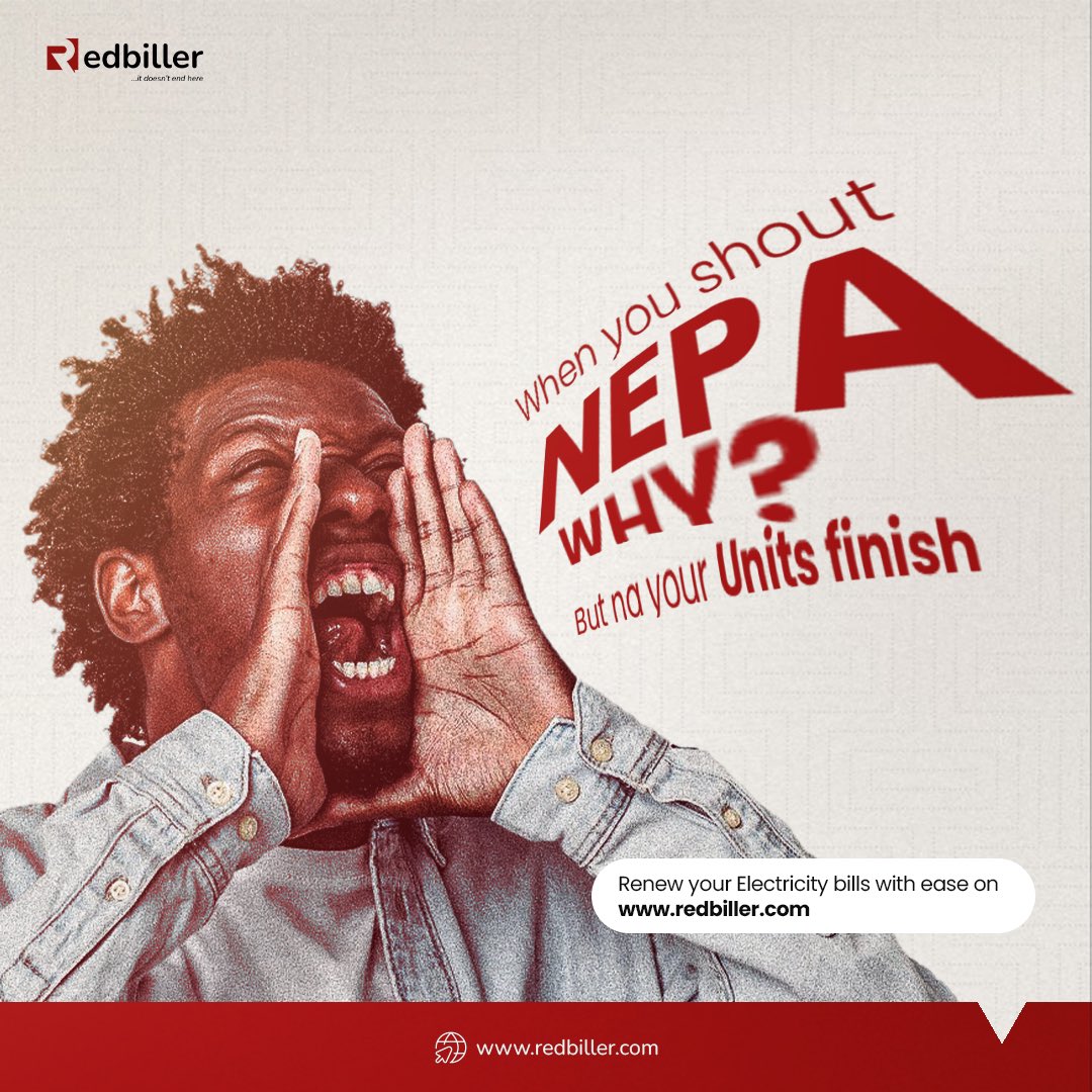 theRedbiller's tweet photo. Never run out of power again! Easily top up your electricity on https://t.co/NUGTcDQBxA. Safe, fast, and convenient. #Redbiller #ElectricityTopUp #PrepaidMeter #EasyPayments #NoMoreBlackouts
Log on to https://t.co/jjXRH8W8V7 now. https://t.co/buuC47hhyw