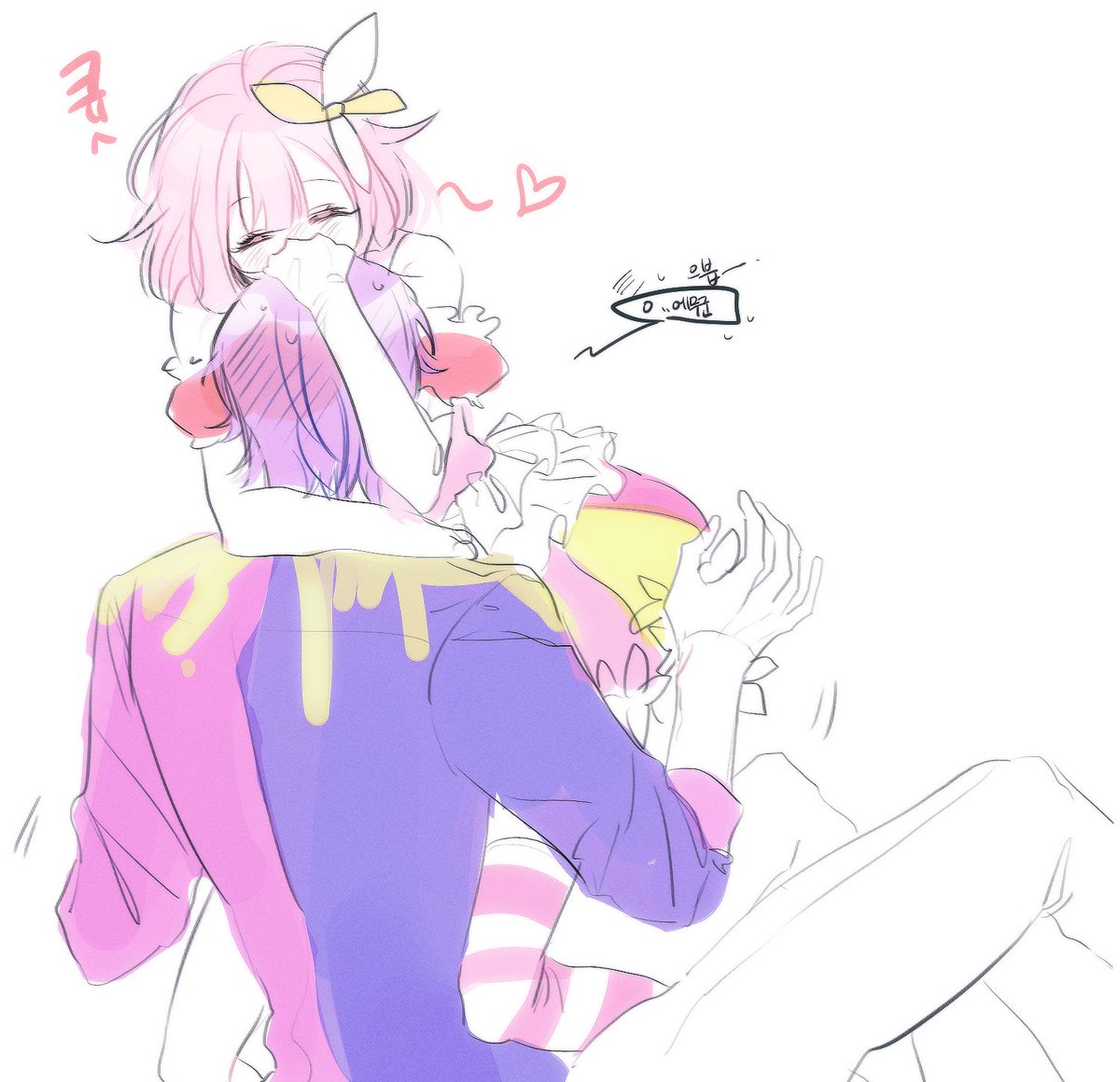 예전에 디엠으로 오셨던 천사같은 루엠러분에게 그려드린 루엠이에용. 요즘 너무 올릴게 없어서 비장의 보루 꺼냄니다. 감사함니다.