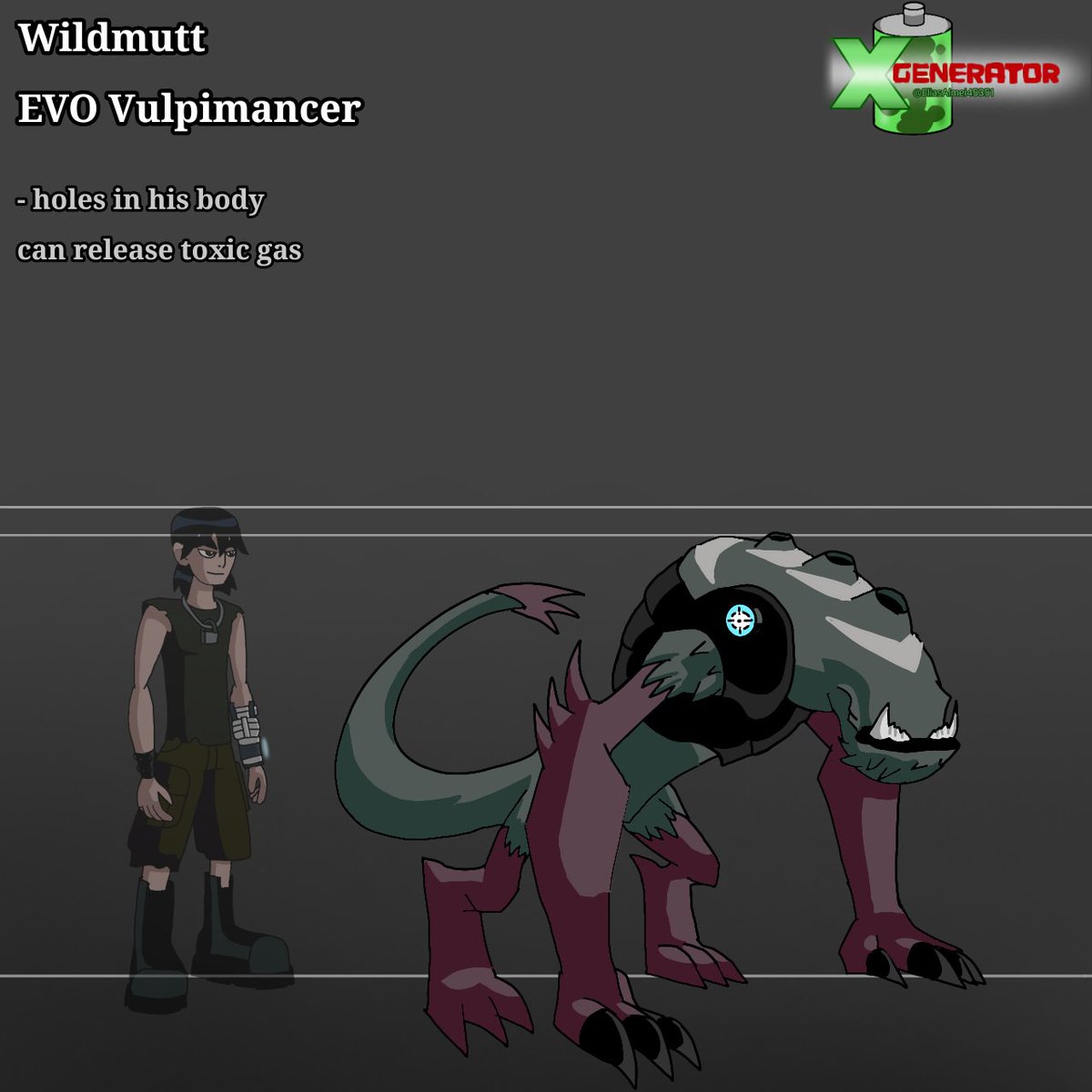 generatorXomega's tweet photo. Nanitrix Wildmutt - EVO Vulpimancer - Second Alien!
New EVO abilities:
- holes in his body can release toxic gas
#ben10 #generatorex #ben10AU #kevin11 #ben10art #ben10fanart #chaquetrix #carnitrix #Nanitrix https://t.co/oMLeGkVQwG