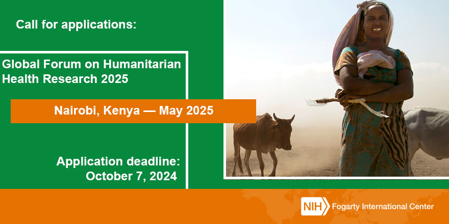 Are you a researcher studying health in humanitarian crises? Interested in how that intersects with #ClimateChange? Apply to attend the Global Forum on Humanitarian Health Research, May 2025 in Nairobi, Kenya.⚠️Apply by October 7, 2024: go.nih.gov/GFH2R
<a href="/elrha/">Elrha</a> <a href="/Idrc_crdi/">IDRC | CRDI</a>