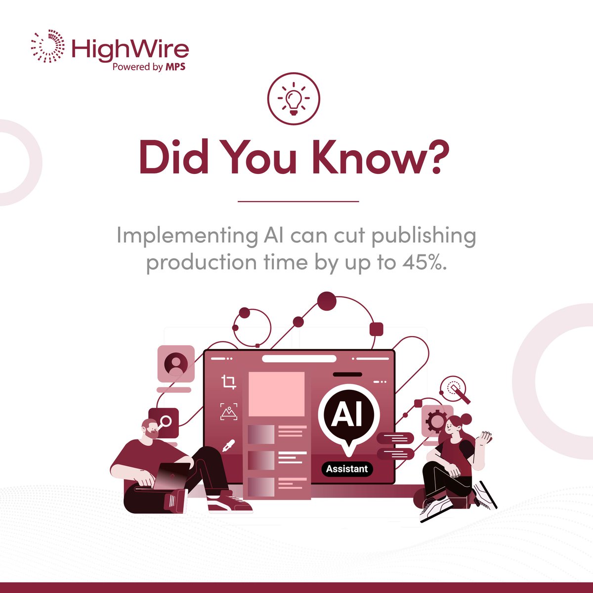 highwirepress's tweet image. @MPSLabs leverages AI to optimize publishing workflows. Our approach reduces production time by up to 45%, thanks to AI-driven tools for language editing, journal-specific formatting.

Learn more:
highwirepress.com/services/mps-l…

#DidYouKnow #MPSLabs #AIInPublishing #ScholarlyPublishing