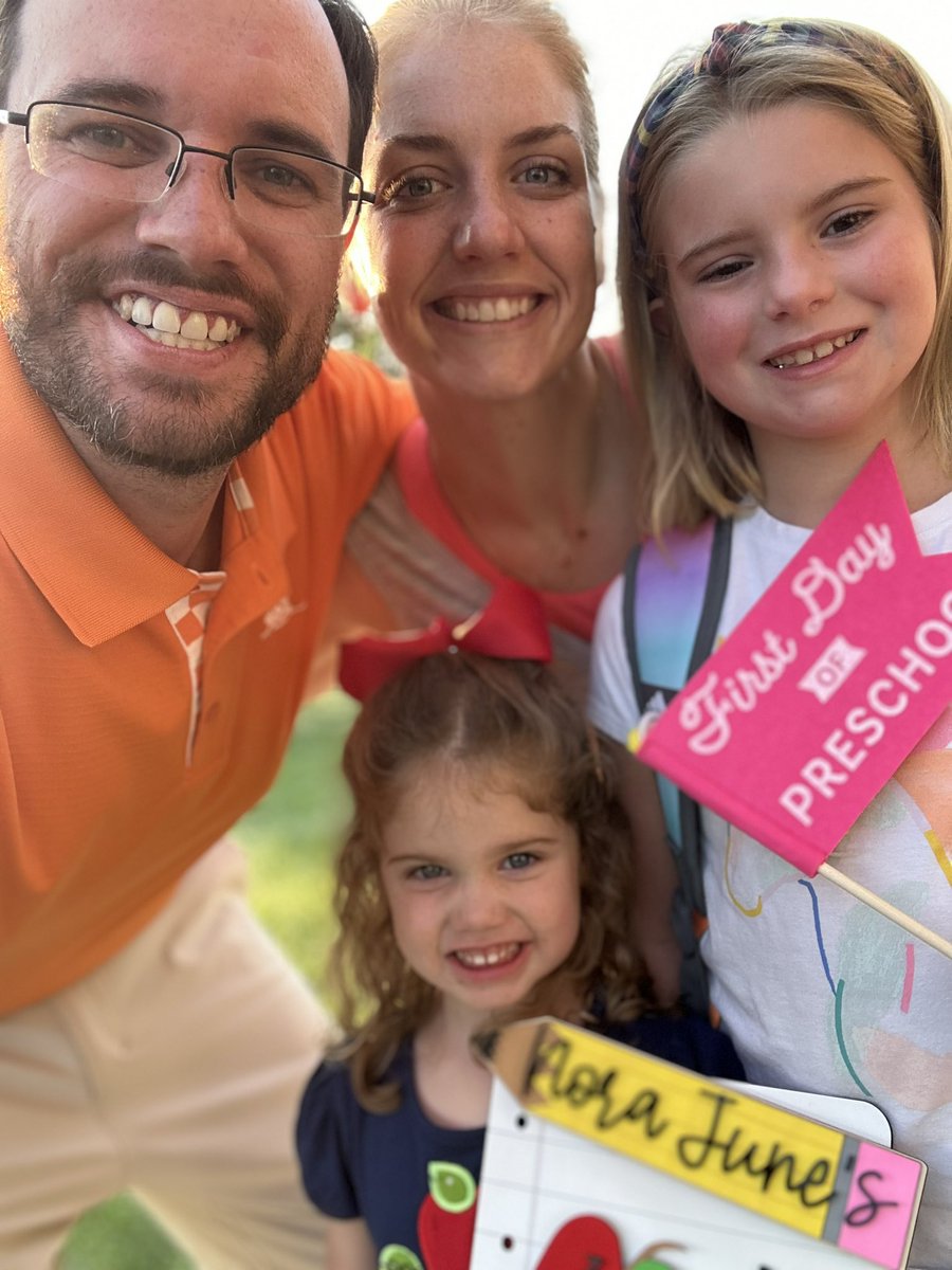 zackwell21's tweet photo. 📸 Today, we're celebrating a big milestone for our youngest daughter, Nora, as she starts her first day of preschool! 🎉 Watching her take this big step is such a joy. Here's to a wonderful year of new friends, fun, and learning. So proud of you, Nora! 🏫✨ #FirstDayOfPreschool https://t.co/appmPs8kRj