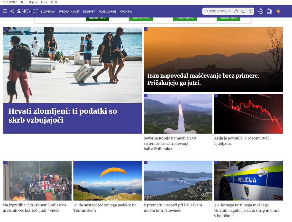 MartinKnapic's tweet photo. @SiolNEWS Rad obiscem vaso stran ampak naslovi vasih clankov sugestirajo da vas kader potrebuje antidepresive. Dajte najt kaj pozitivnega. Lepo prosim. #novice #Slovenija #Aktualno https://t.co/JqzoT294uh