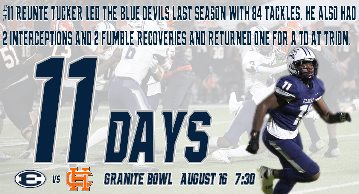 11 Days until the Blue Devils kick off the 2024 season in the Granite Bowl vs Hart County!                             #hornsup
<a href="/ECCHSAthletics/">ECCHSAthletics</a>
<a href="/ECCHS_GA/">ECCHS</a>