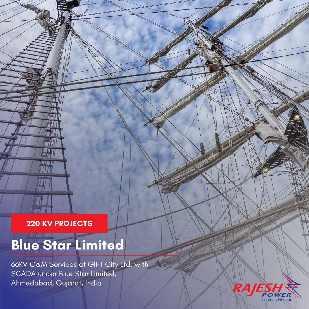 RPSPvtLtd's tweet image. Rajesh Power is proud to be part of GIFT City’s growth story. Our 66KV O&amp;amp;M services, enhanced by Blue Star&apos;s expertise and SCADA, are driving the city’s success. Let&apos;s power your business to new heights.

Visit us rajeshpower.com and contact Us.
#RajeshPower #66KVProjects