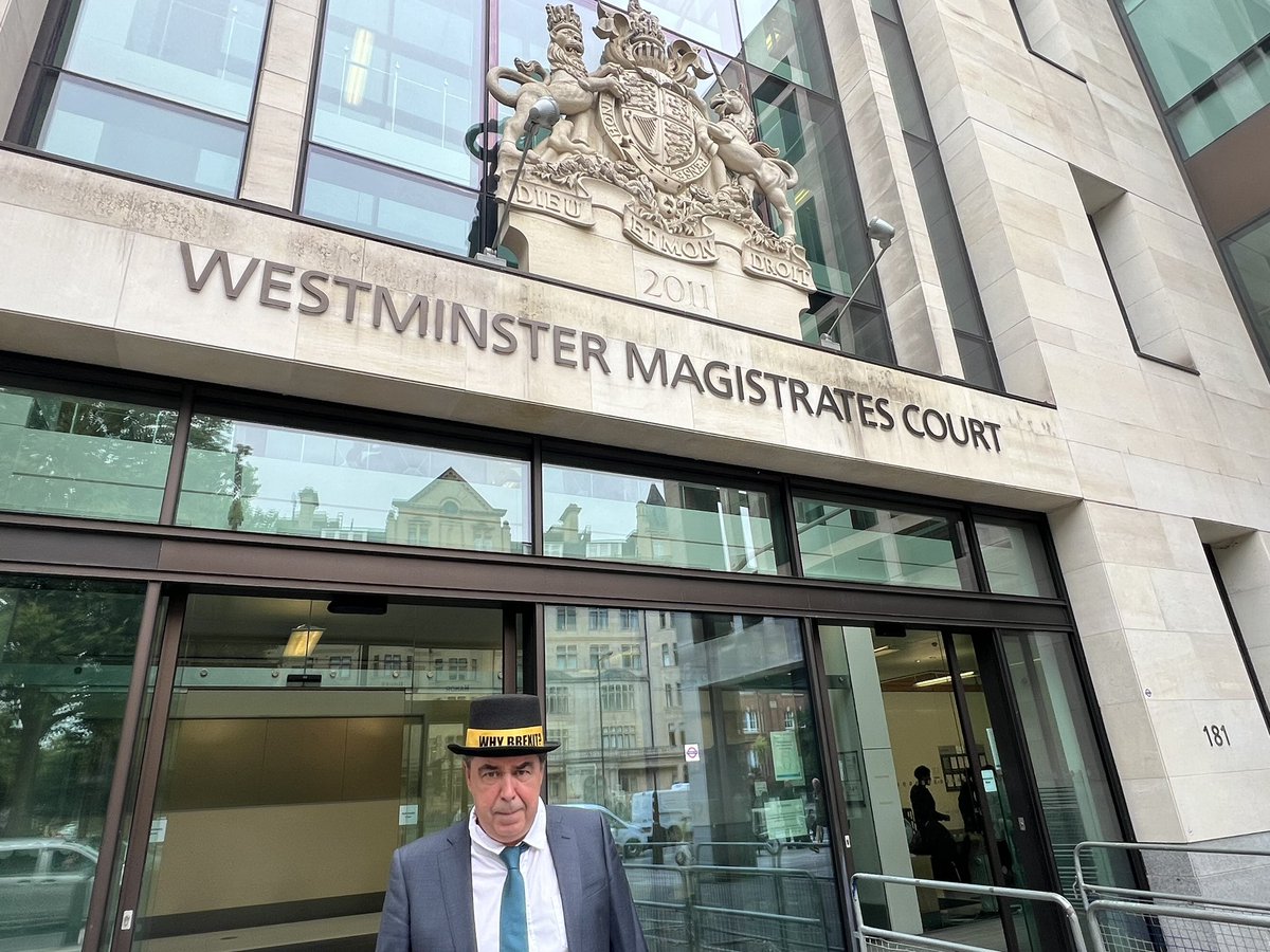 As the Country burns…in other news 55 Year old man appears at Westminster Magistrates Court for playing some music.