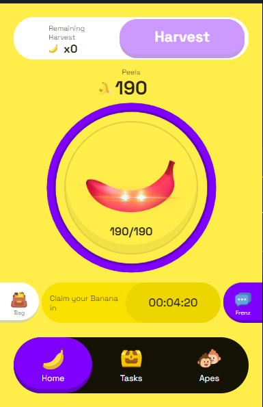 maybach_eth's tweet photo. Market dump hoài tiền bây giờ chơi mấy con click to earn kiếm tiền DCA thôi anh em.

Team con Banana này giàu, uy tín. Backer bởi team CARV gọi vốn 53M.

Điểm quan trọng nhất của mấy con click to earn là team có tiền để đẩy. Team này mạnh, làm chuyên về gaming nữa.

Link chơi game: https://t.co/AZ8LCHh7gF

Cách chơi đơn giản anh em click đủ số lượt sau đó ấn Harvest để thu gom. 

Ngoài ra còn phần Task nhận thêm chuối. Và phần Apes để mời bạn.

Con hàng nước mưa airdrop này team backer mạnh nên thấy nó là hàng ngon trong hàng tá click to earn hệ $TON hiện tại. Với kiếm thêm việc để làm nhận airdrop kiếm tiền DCA, nhìn chart hơi áp lực.