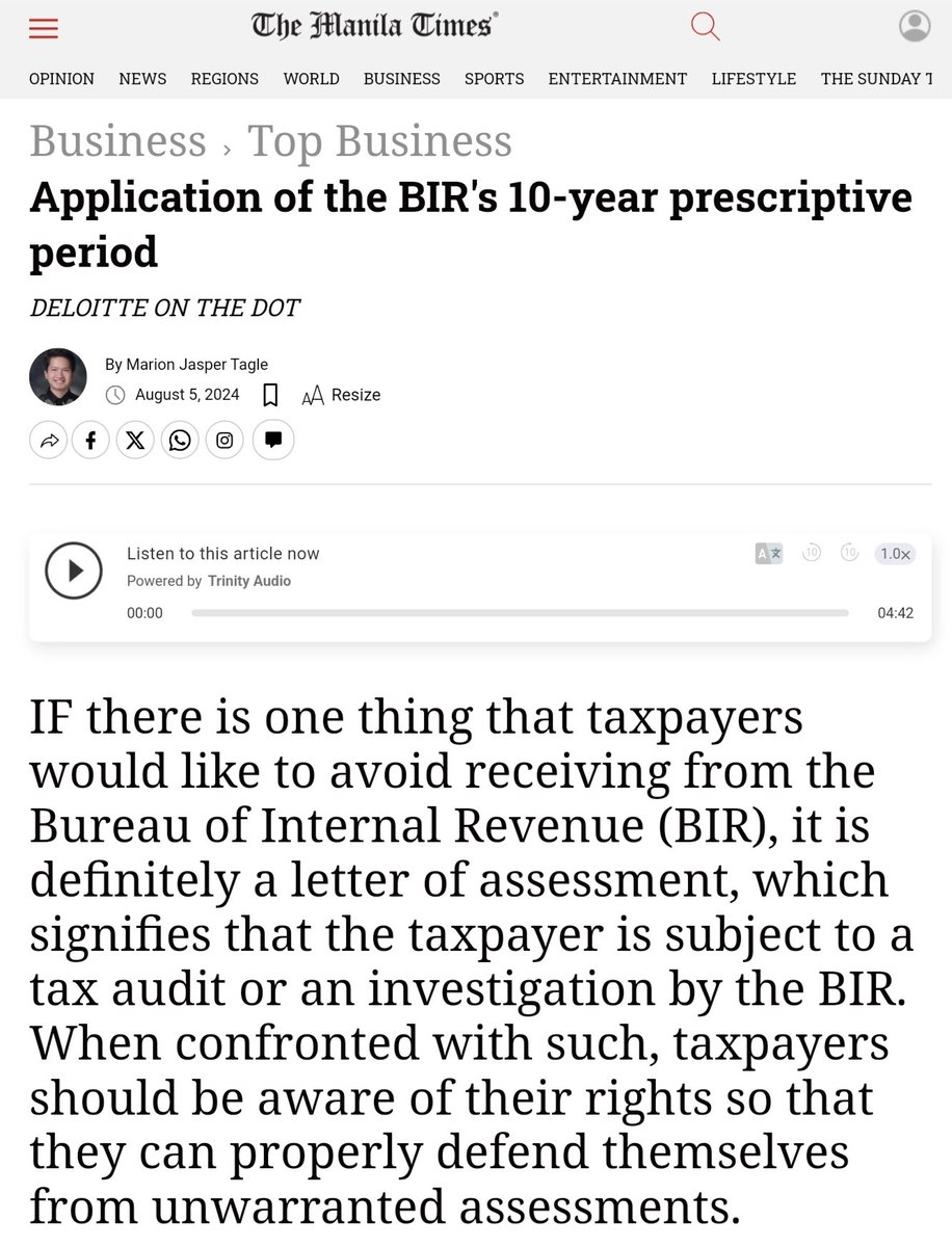 JasperTagle's tweet photo. In college, I started posting accounting threads here on Twitter to try and help everyone I can in their studies.

Who would've thought that one day I would be writing a tax article for the Manila Times! Forever grateful! 🥹💚🖤✨

Link: https://t.co/xK1DT2Qj5J https://t.co/LKycQs1p4H