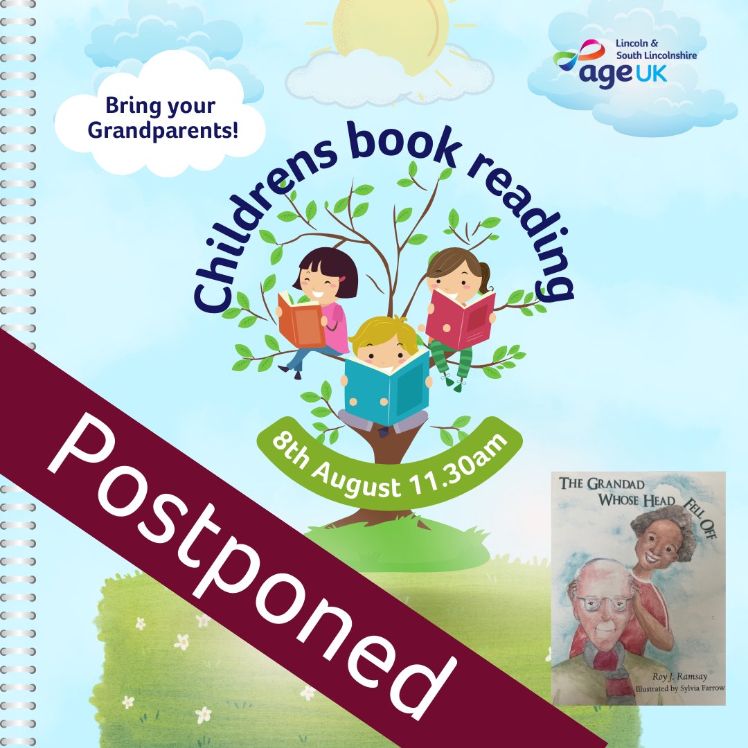 Due to unforeseen circumstances, the Children's book reading on Thursday 8th August has been postponed. 

Please keep an eye on our socials for a new date. 📖