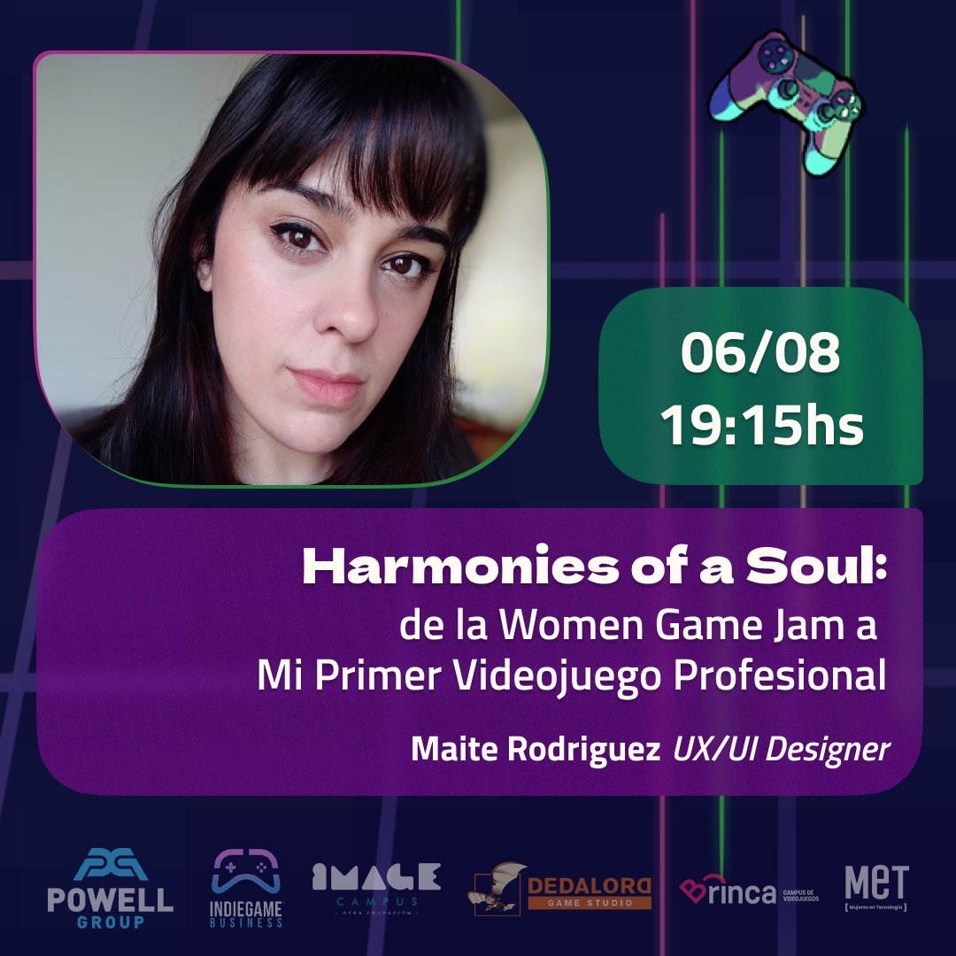 womeningamesAR's tweet image. 😍 ¡EN BREVE COMIENZA!

#CharlasTech | Harmonies of a Soul: de la WGJ a Mi Primer Videojuego Profesional

twitch.tv/womeningamesar youtube.com/@WomenInGamesA…

Camino a la #WomenGameJam2024 🚀
@adva_vg