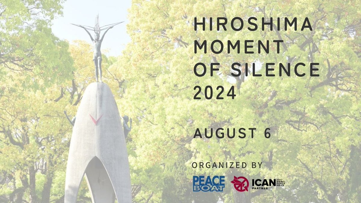 Like every year, we are excited to join <a href="/peace_boat/">Peace Boat（NGOピースボート）</a> <a href="/UNITAR/">UNITAR</a> and our Hiroshima/ Nagasaki partners for a live stream on the morning of August 6 &amp; 9 to mark the 79th anniversary of the atomic bombings. 

Set a reminder for Hiroshima 
➡️🔗youtube.com/watch?v=-L4WqQ…