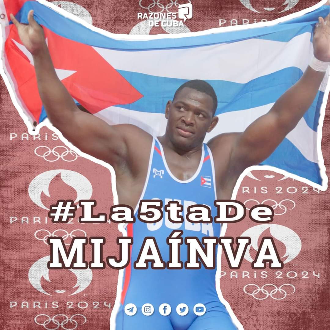 🗼#Cuba 🇨🇺 
💥LUCHA GRECO 
Mijaín López pasa a cuartos de final al vencer a 🇰🇷 Seungchan Lee (KOR)

#CubaInspira