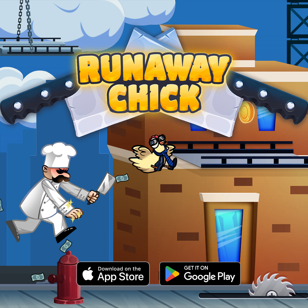 UdarStudio's tweet image. The newest version of Runaway Chicken: Epic Escape is now available on Google Play and the Apple App Store. This major update includes multiple UI improvements, new upgrades system with three new buffs, and better in-game economics with more coins.  #indiegames #Androidgames