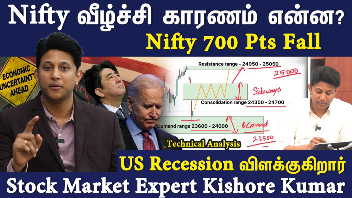 TradeAchievers's tweet photo. Nifty Crash காரணம் என்ன? US மற்றும் Japan Recession Explained | #voiceoftraders
https://t.co/DmgKk7XvEw
#niftycrash #niftyfall #nifty #uscrash #usrecession #japanmarket #japancrash #voiceoftraders #kishorekumar #trading #globalcrash #globaleconomiccollapse #stocktrading https://t.co/EPIjoyL42s