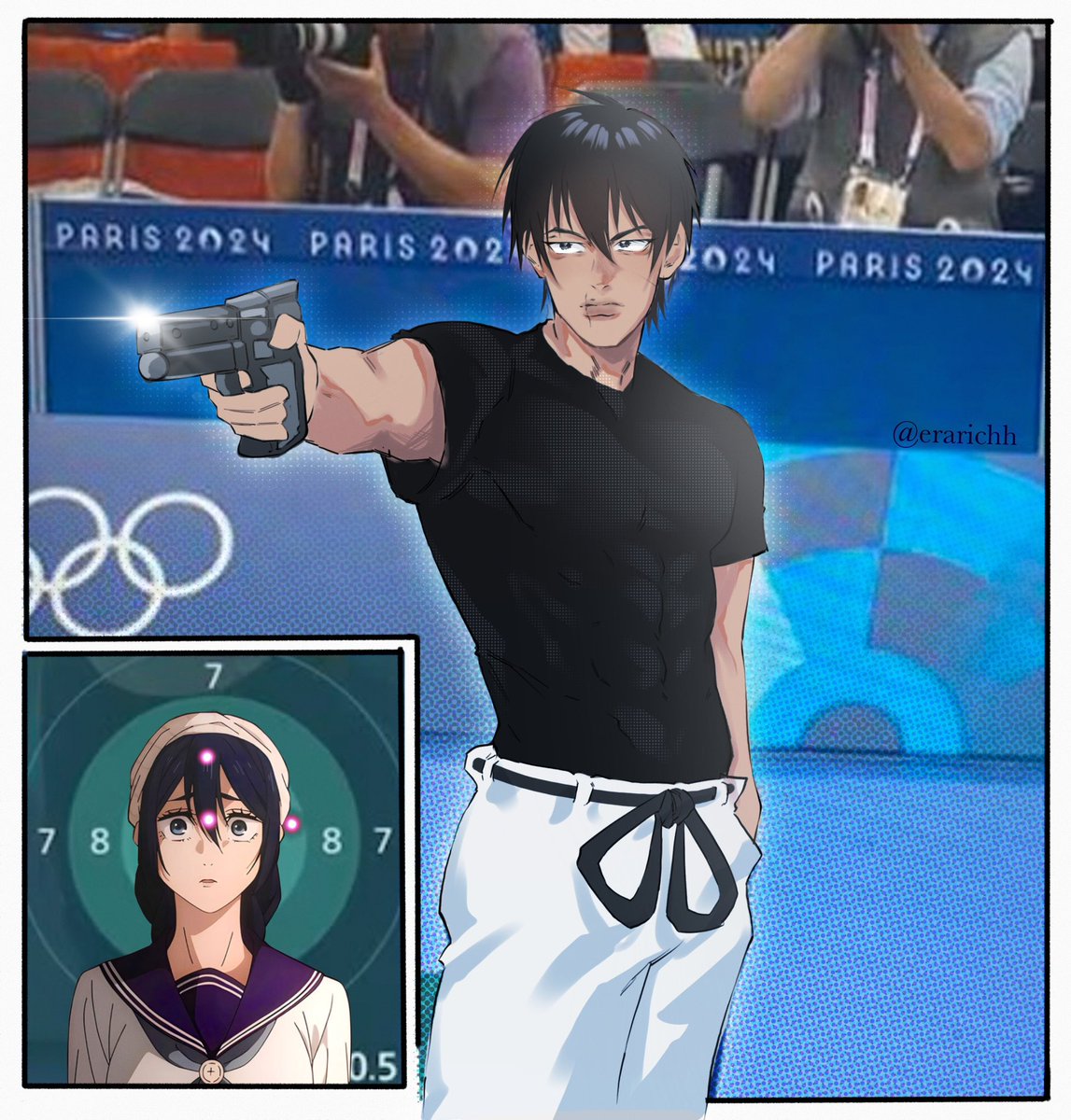 turkish shooter x toji fushiguro #jjk #JujutsuKaisen #Olympic2024 #Olimpiadas2024