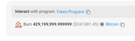 Burn around 50% circle supply. It means market cap now around 660k$ if we did burn. 

More will come till 21M 

solscan.io/tx/5jzwJkUgchr…

#BitcoinOnSol $Bitcoin