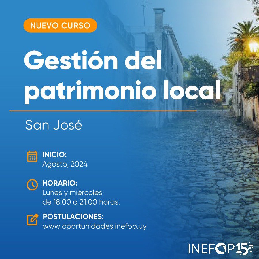 Nuevos cursos de Inefop en San José

-Recepción hotelera
-Gestión de emprendimientos gastronómicos
-Gestión del patrimonio local

Las postulaciones se realizan a través de oportunidades.inefop.uy