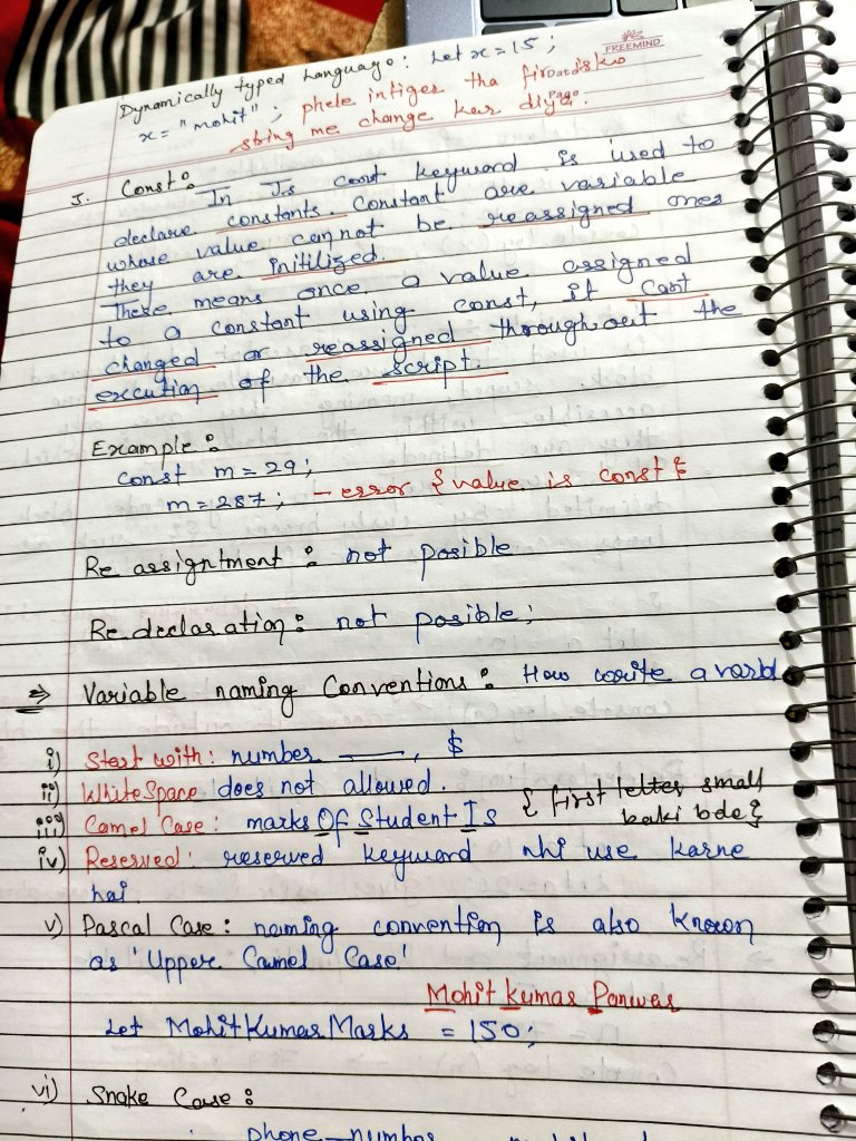mkmpib's tweet photo. #html #css #javascript #mern #developer
Today's I learnt about:
✅Variable in Java script 
✅What is ECMA script
✅Types of Variables
✅Scope of variables https://t.co/JpLayERtZu