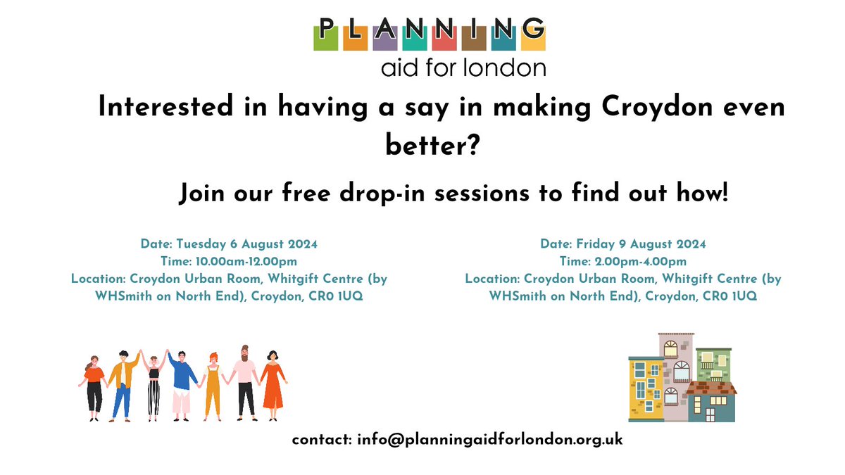 A *quick* reminder about our workshop tomorrow. If you live in Croydon and want to find out more about having a say in the future of your borough then please come along! Info all in the poster below!