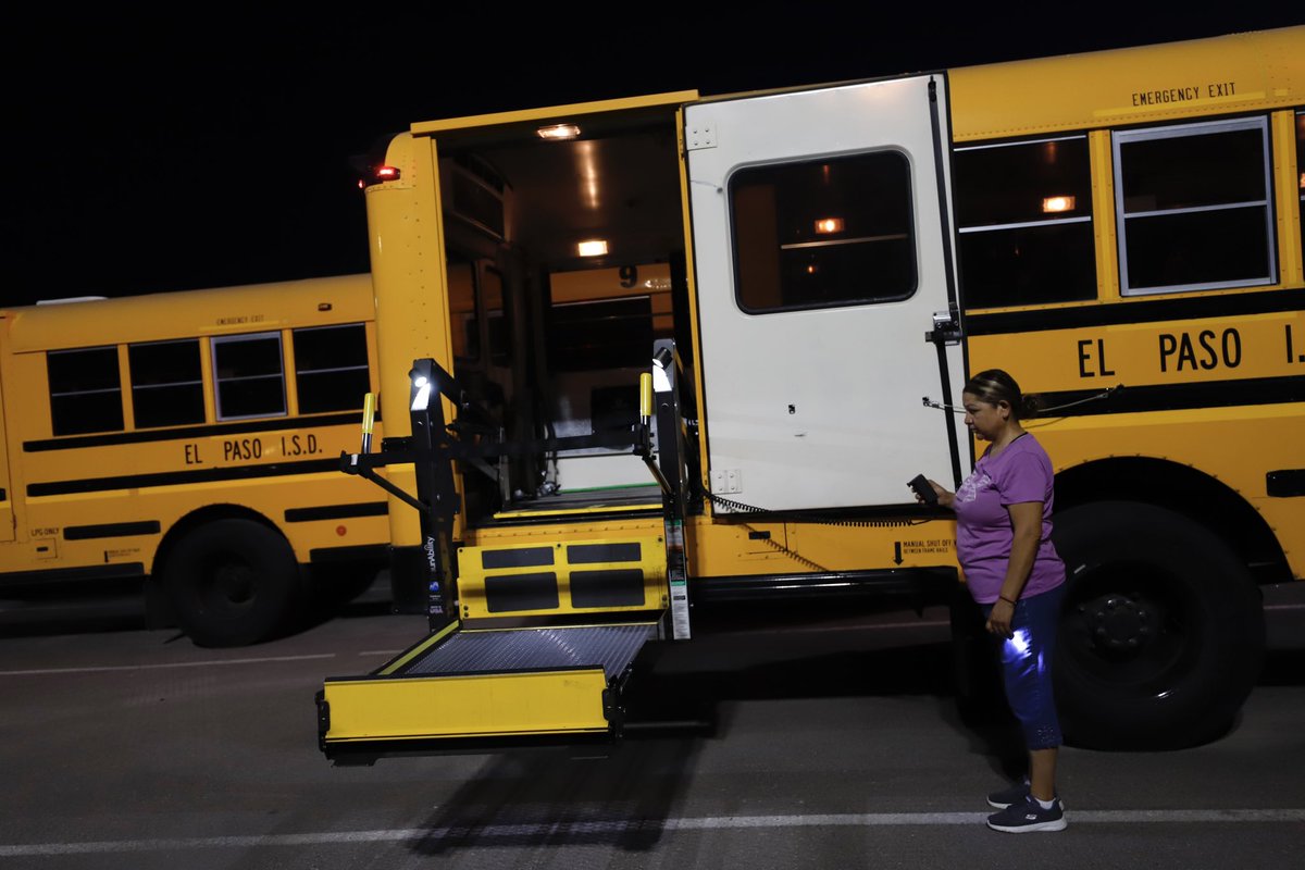 ELPASO_ISD's tweet photo. 🌟 RISE AND SHINE, EL PASO ISD! 🌟 

Our incredible bus drivers are revved up and ready to roll into the new school year with Superintendent Diana Sayavedra!📚 Let’s make this year unforgettable!🌟 
 
#ItStartsWithUs #EPISDFirstDay24 https://t.co/YNbQE9gfrU