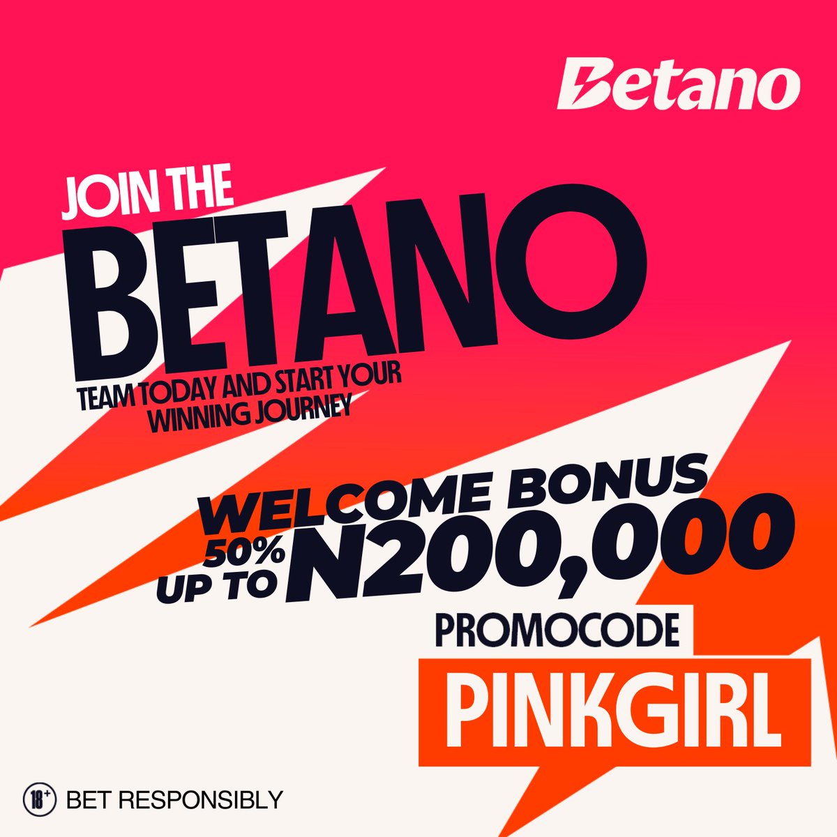 pink_girrll's tweet photo. LET'S BOOM THIS ON @Betano_Nigeria ✅ ✅ ✅ ✅ ✅ 

VDALM4GY👉 10 ODDS ⚽
3TW5FWTM👉 3 ODDS (MAX-BET)

Don't miss out 🧏‍♀️ 🫵

Register your BETANO account 👇

https://t.co/pac6VeRRIL

Promo-Code: PINKGIRL

Bet Responsibly🔞 https://t.co/k2BhaFvXzf