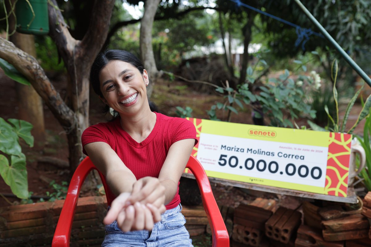 Senetepy's tweet photo. 🥳 ¡Te presentamos a una nueva feliz ganadora de #Seneté! 🤩
📌 Ella es Mariza Molinas Correa es de Ciudad del Este
🤑 Se ganó un 50 millones por número de cartón.
😉 ✨ ¿Y vos?, qué esperás para tener un cambio de vida.
#Senete #Paraguay #ChePoRemoi #Suerte #Ganadora https://t.co/IlOle1ZqVN