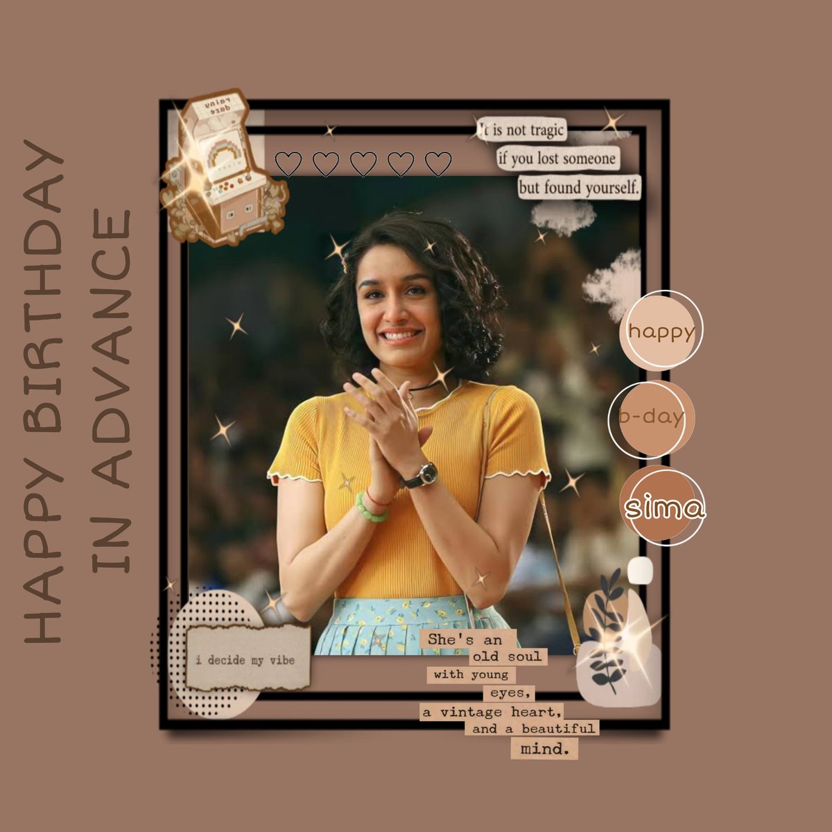 Simakabirthday's tweet photo. ༄ 7 𝕕𝕒𝕪𝕤 𝕝𝕖𝕗𝕥 𝕗𝕠𝕣 𝕊𝕚𝕞𝕒’𝕤 𝔻𝕒𝕪 🍰🍫

 Happy Birthday In Advance to the girl whose  compassion, strength, and unwavering support remind us of the empathetic Maya from "Chhichhore" 🙂‍↔️🫠

ʄʀօʍ: @ManojXKaran 

@Heythere7890 
#HBDSima 🥂https://t.co/RNUkMnKSc9 https://t.co/inq5Ngxgcx