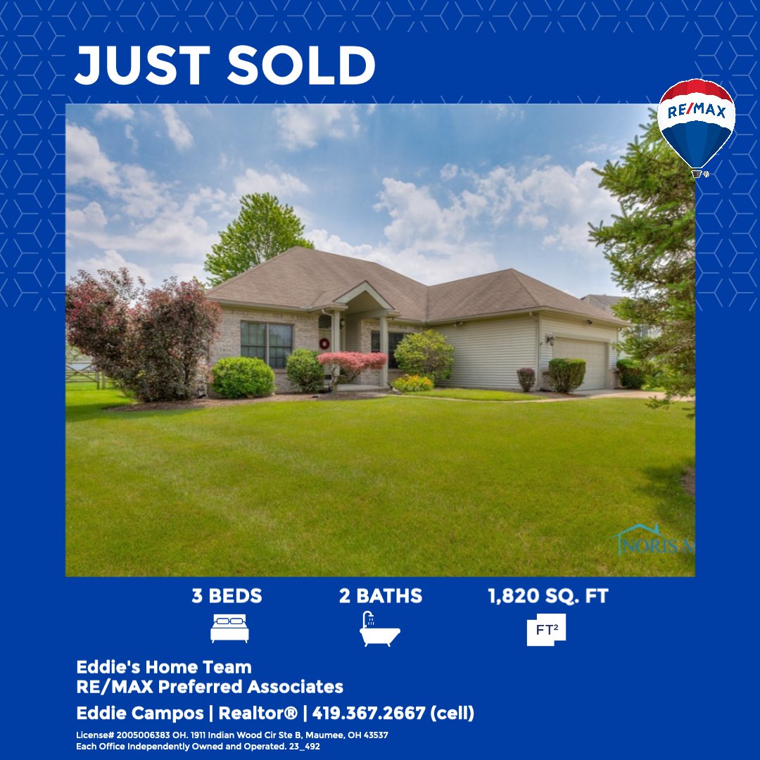 EddieJCampos's tweet image. This beautiful Maumee home has sold and that means another donation to Children's Miracle Network Hospitals®! Thanks to our sellers William and Jordan for making this possible!

#eddieshometeam #miraclehomeprogram #childrensmiraclenetwork