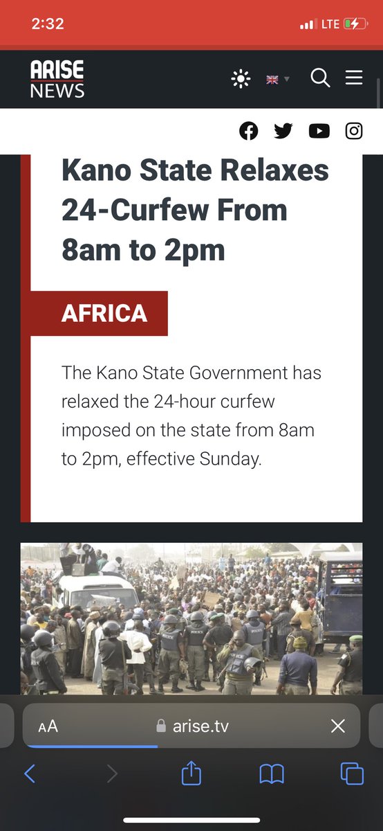 joseph_AOD's tweet photo. 8am - 2pm curfew in kano, share to inform someone

#EndBadGovernaceProtest https://t.co/b8oVgGyFnu