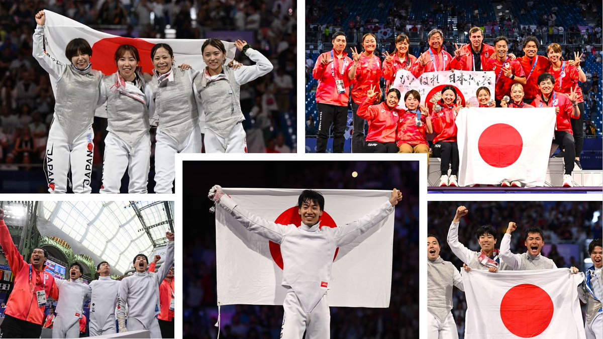 Après les JO de <a href="/Paris2024/">Paris 2024</a>, le Japon se classe à la 1ère place mondiale en #escrime
1 🇯🇵 JAP 🥇🥇🥈🥉🥉
2 🇺🇸 USA 🥇🥇🥈🥉
3 🇰🇷 KOR 🥇🥇🥈
<a href="/Ville_de_blr/">Bourg-la-Reine</a> est fière &amp; honorée d'avoir accueilli deux fois <a href="/FJE_fencing/">日本フェンシング協会【公式】</a>
👏 &amp; 🙏 à nos hôtes pour leur résultat &amp; leur état d'esprit
🤺👇