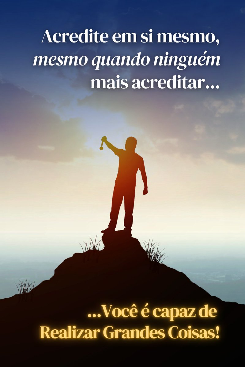 Cris_Raquel__'s tweet photo. Você tem o Poder de Mudar a sua História! Acredite em Si Mesmo, Desenvolva-se, Arrisque-se e Cresça. Pare de se #autossabotar, isso nos impede de REALIZAR #sonhos. ASSISTA o vídeo e APRENDA a identificar e superar esses #hábitos autodestrutivos
https://t.co/Hw4pfliuT8 https://t.co/PBHIkju0Eu