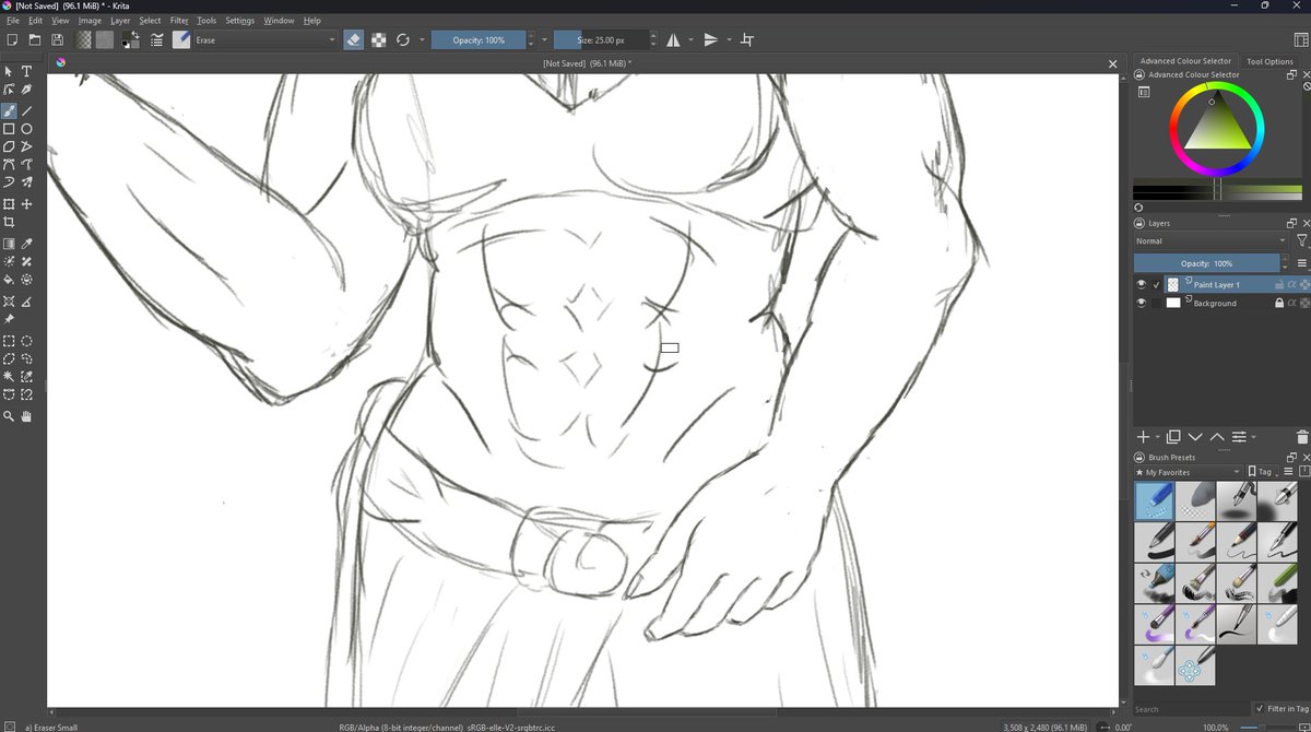 Might be the prettiest hand I've ever drawn.