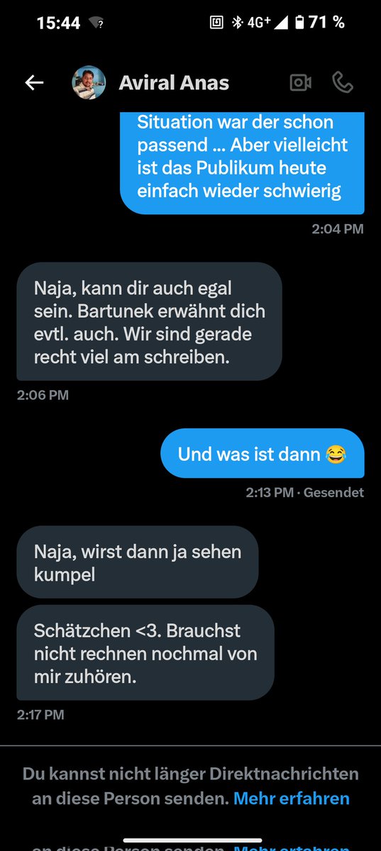 Stillreich's tweet photo. Ich werde btw. drauf zurück kommen solltest du nochmal die Muse haben mich anzuschreiben https://t.co/rSoudlFNRs