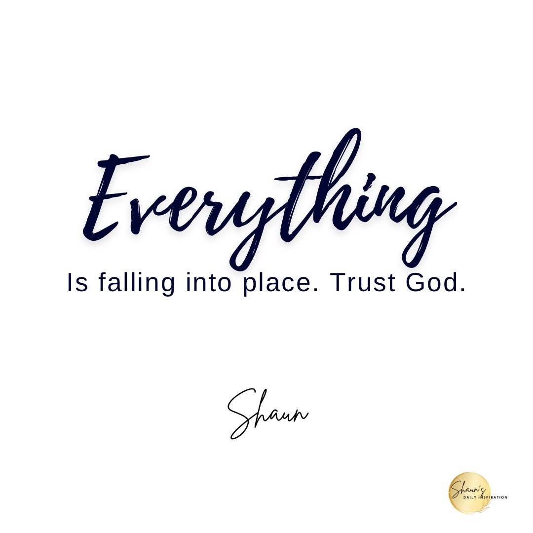 LaShaundreaB's tweet image. It may not look or feel like it, but everything is falling into place. Trust God.♥️

#BePatient
#TrustGod
#ShaunsDailyInspiration