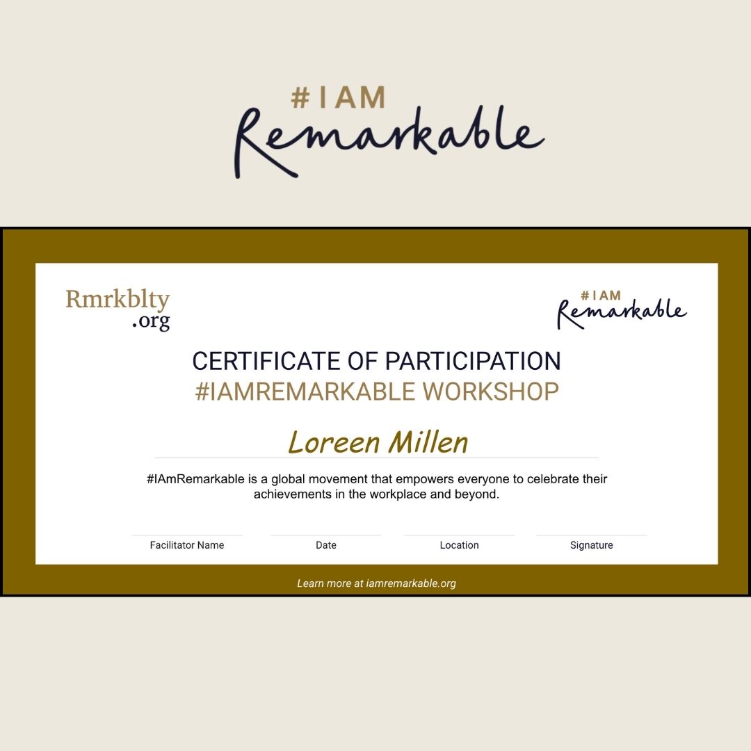 🌟New: #IAmRemarkable attendee certificate! It’s great to see so many participants sharing these already!🌟

🌟If you’ve recently run an #IAmRemarkable workshop, don’t forget to share this certificate with your attendees and encourage them to tag us in their posts!🌟

The