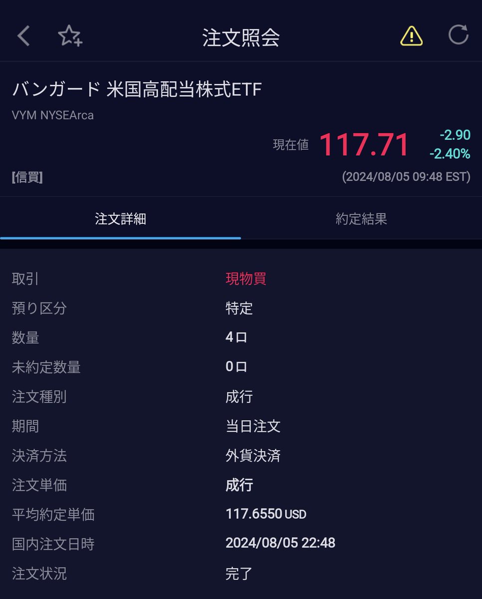 Mtyokrn3T's tweet image. VYMを買いました✌️

おやすみなさい♡

#VYM #高配当株