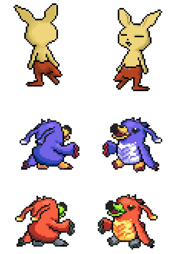 otro_jorch's tweet photo. Making some child sprites fast. I'll continue making them until reaching Aegiochusmon where I'll decide something important. Fakemons yes or no?

#Neamon #Penmon #Muchomon #VITALBRACELET #pixelart #DigimonStoryOlympusXII #fanart #デジモン #fangame #Digimon https://t.co/ruMLAlCbWI
