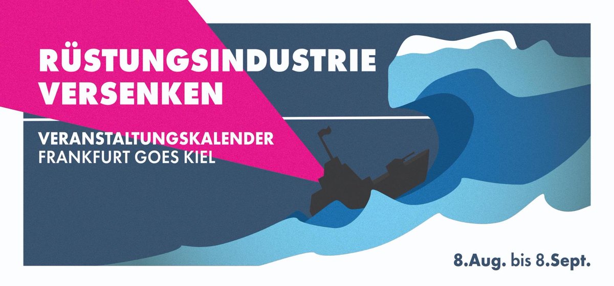 #Rheinmetallentwaffnen #Frankfurt: Feministischer Filmabend: 8. August 20.30h 
Im Hof der Adakantine, Mertonstraße 30

Als Vorbereitung für das Rheinmetall Entwaffnen Camp ein Überraschungsfilm über eine inspirierende, feministische und antimilitaristische Aktion zeigen