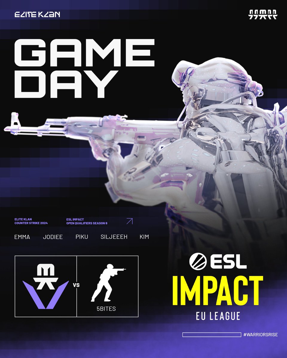 eliteklangg's tweet photo. SHOW TIME ๐คฉ
Day 2 of ESL Impact League Open Qualifier is HERE
LET'S GET READY TO RUMBLEEE ๐ฃ๏ธ
๐ #5bites
๐ 18:00 CEST
๐บ https://t.co/iVWhQE6VQ2
#WarriorsRise | @ESLImpact https://t.co/a4zHrY7Map