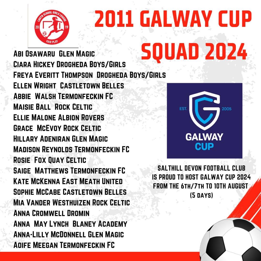 Today it's over to our 2011 Squad as they take part in another prestigious tournament, with teams from all over Europe flying in to compete..... <a href="/GalwayCup/">Galway Cup</a> 

Best Of Luck to the players and their coaches

⚪🔴⚪🔴⚪⚪